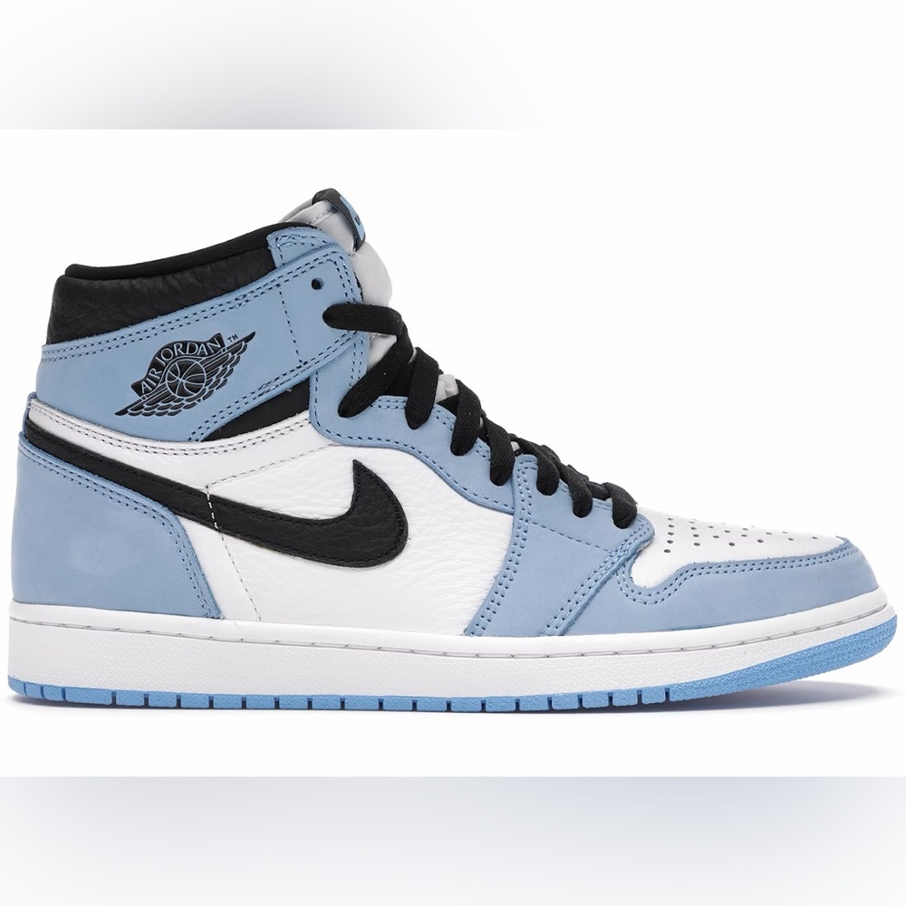 Air Jordan Retro High-Top Sneakers in Blue and White